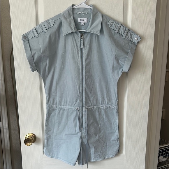 PISTOLA Sky Blue Zip Romper - Picture 2 of 5